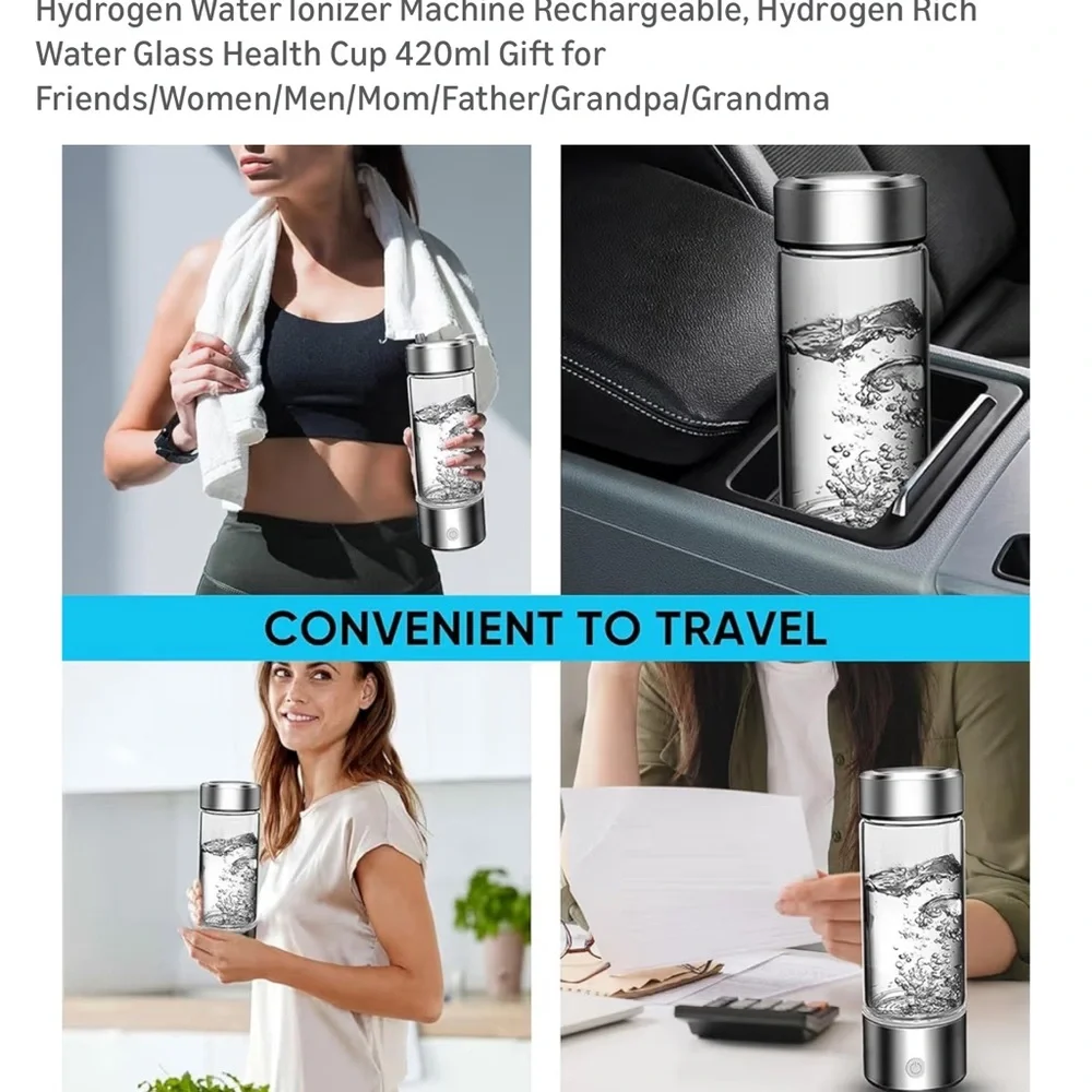 Portable Hydrogen Water Generator with USB Charging - Silver